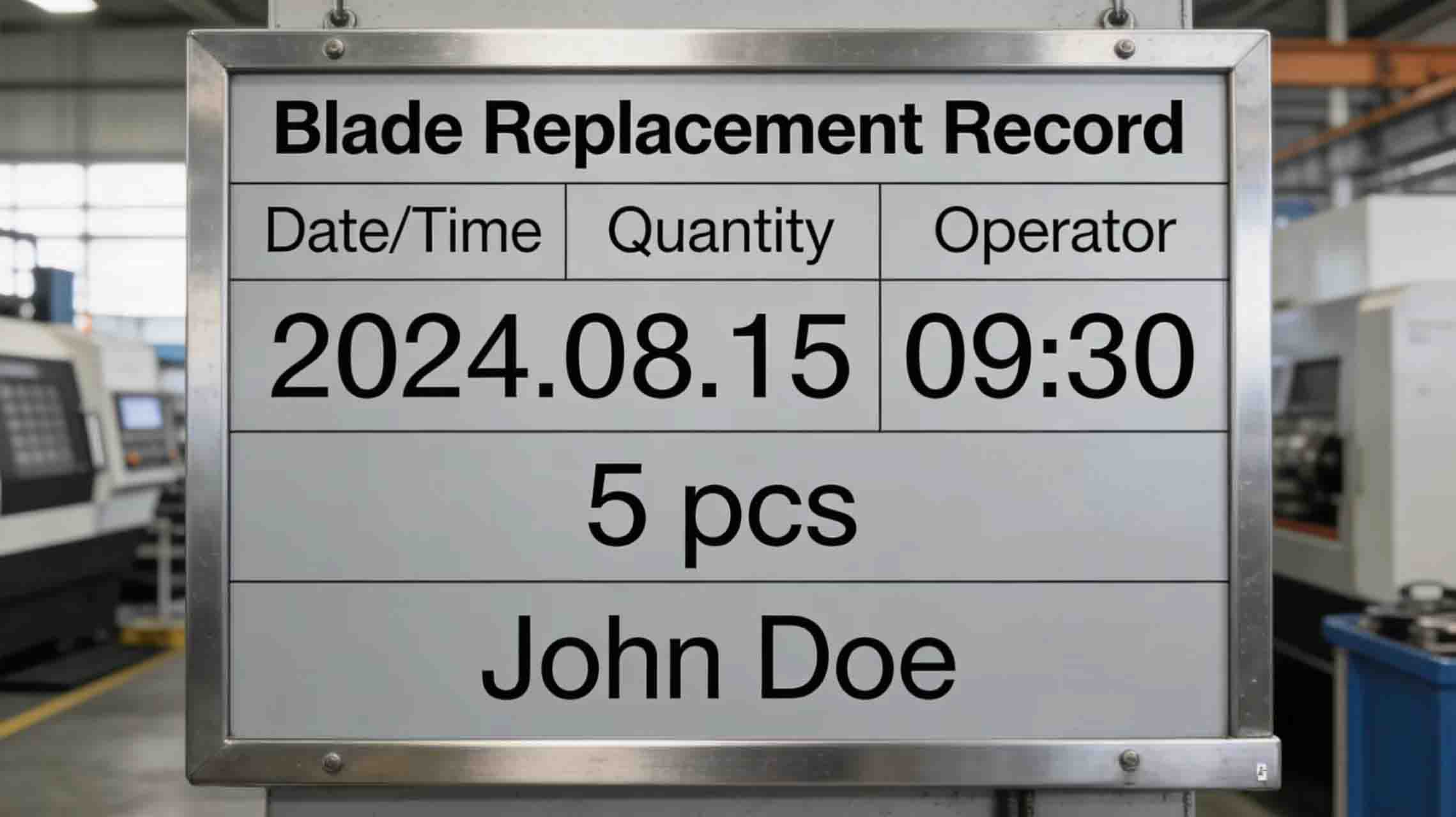 Precision machine blades Precision machine blades