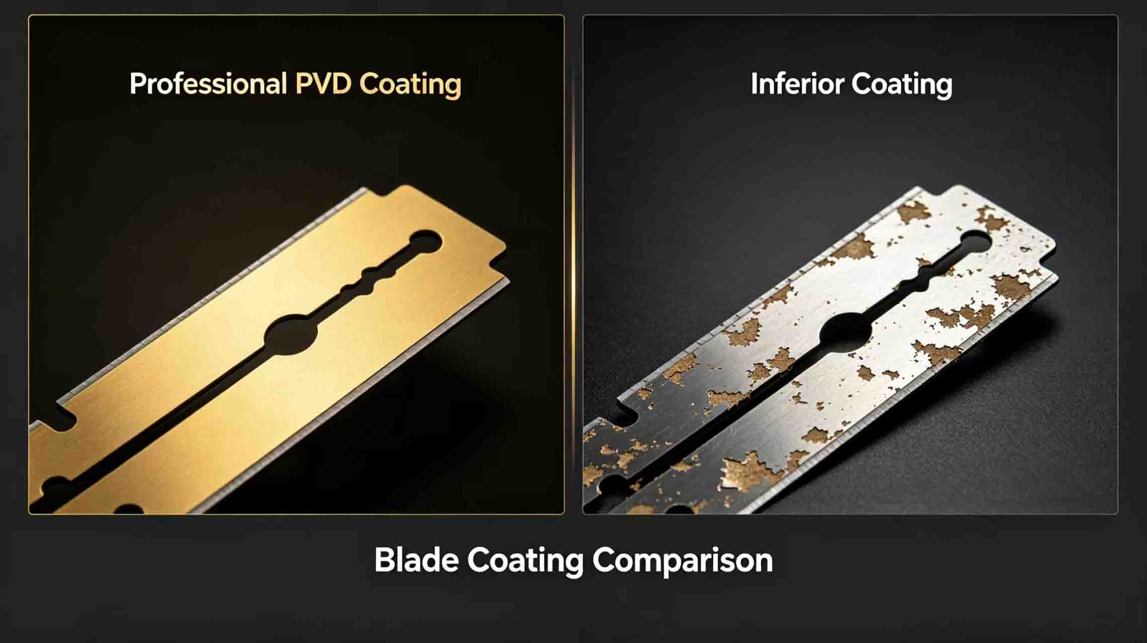 Cost comparison between PVD coated blades and uncoated blades Cost comparison between PVD coated blades and uncoated blades