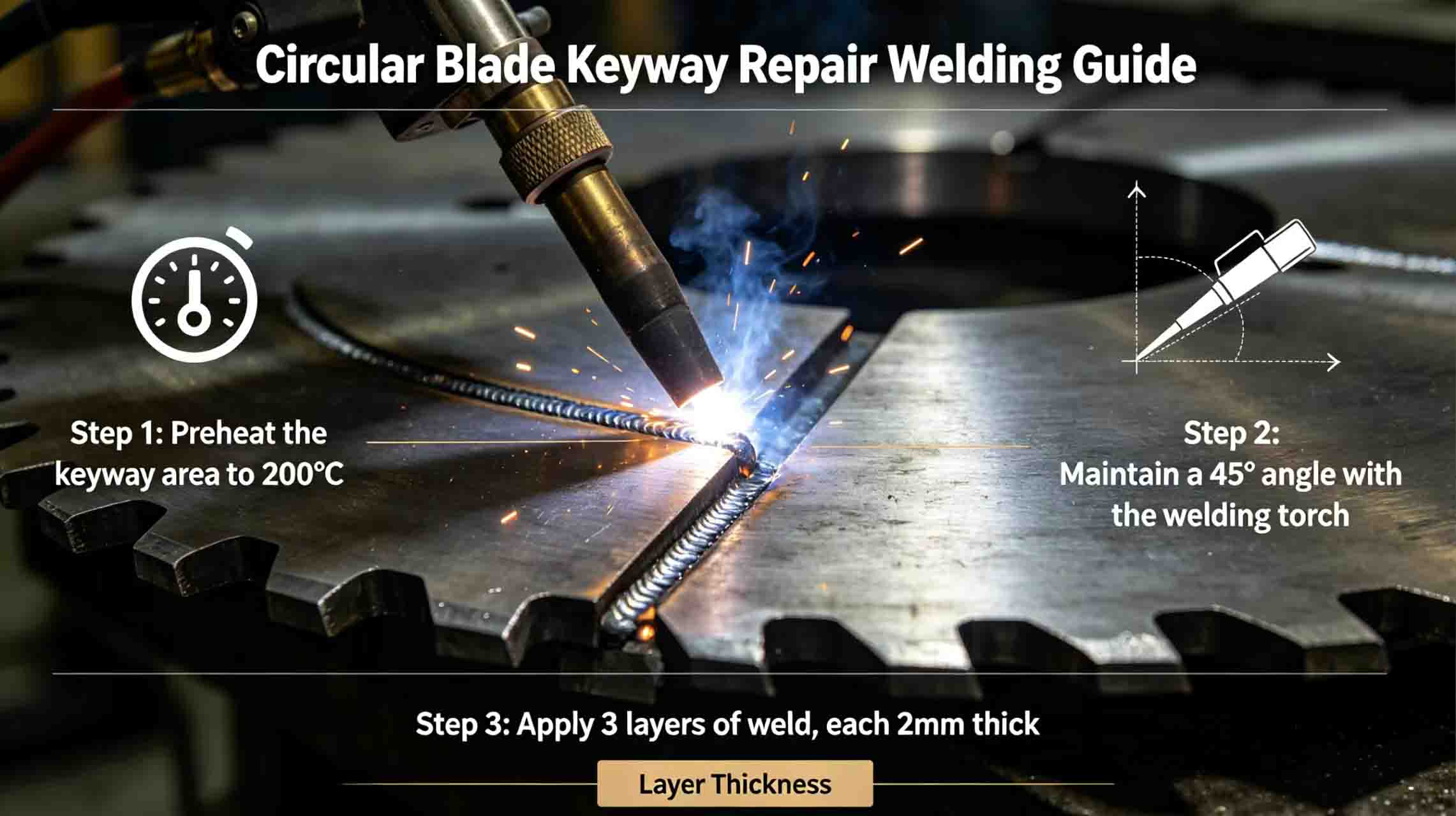Overlay welding operation image Overlay welding operation image