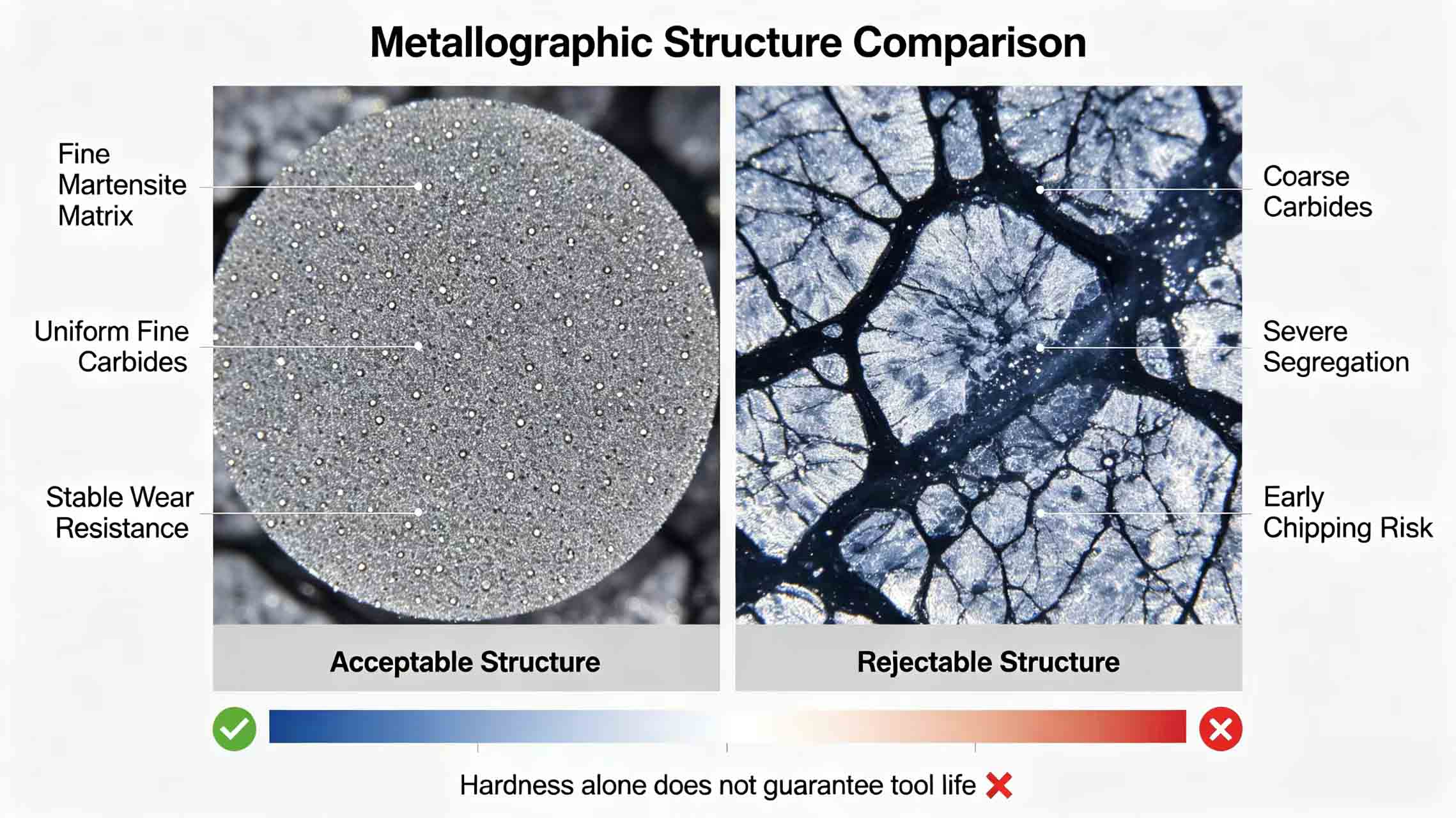 Metallographic comparison image