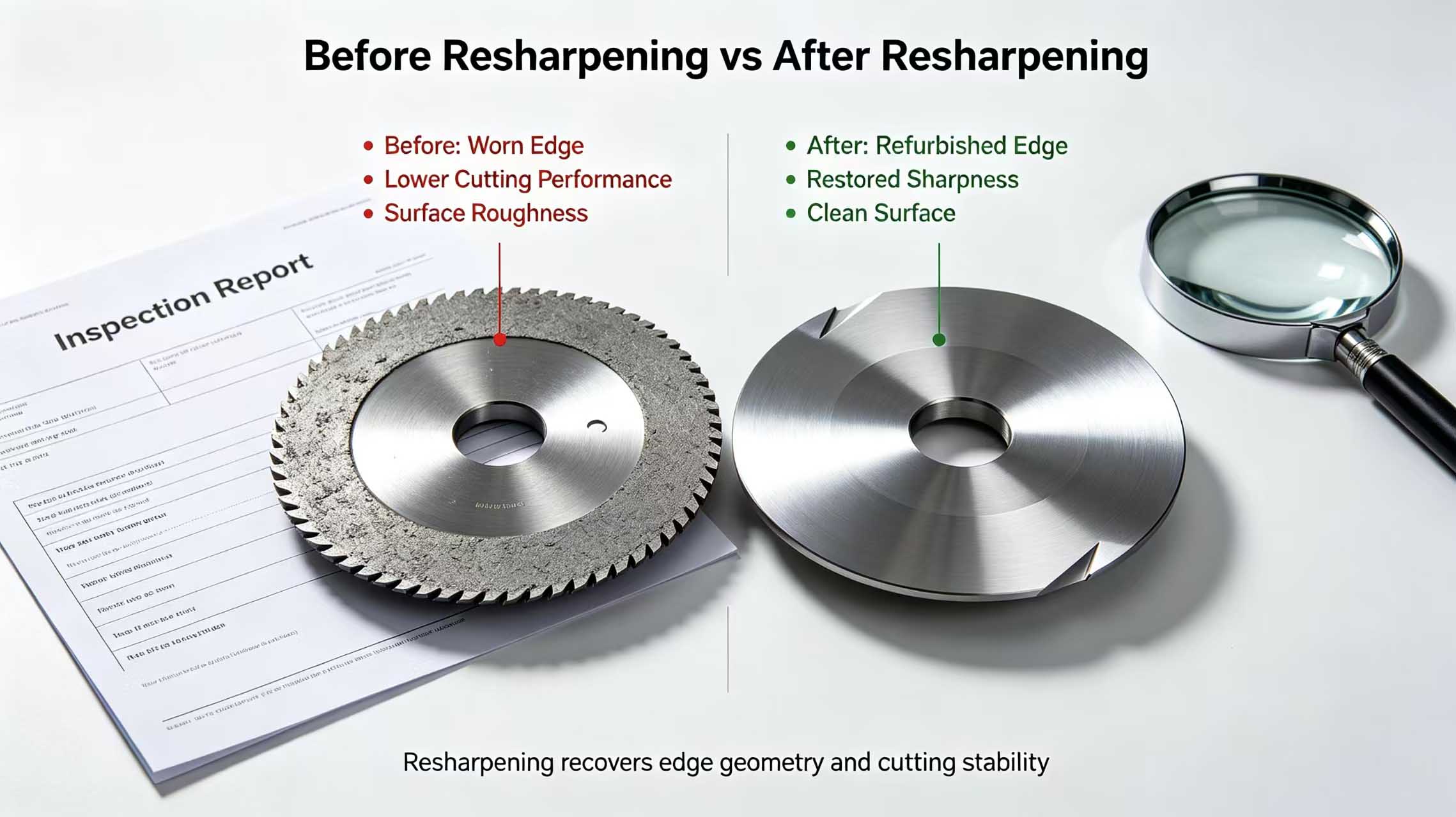 Before and After Regrinding Comparison